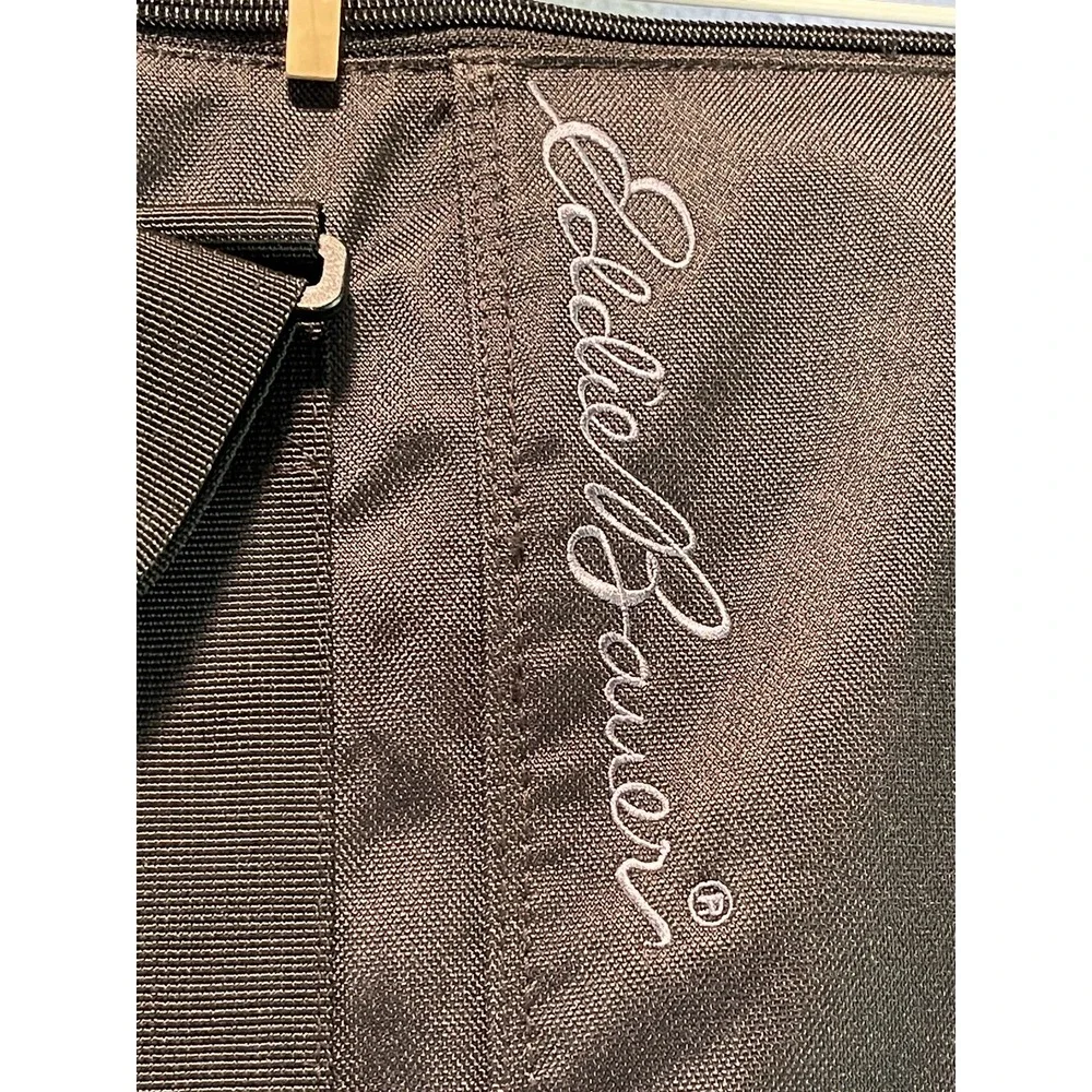 Vintage EDDIE BAUER BLACK SOFT CANVAS GOLF AIRPLANE TRAVEL CARRY‎ BAG